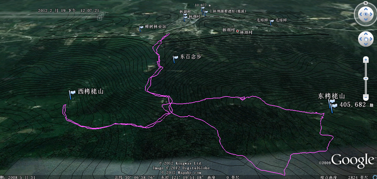 栲栳山路线图
