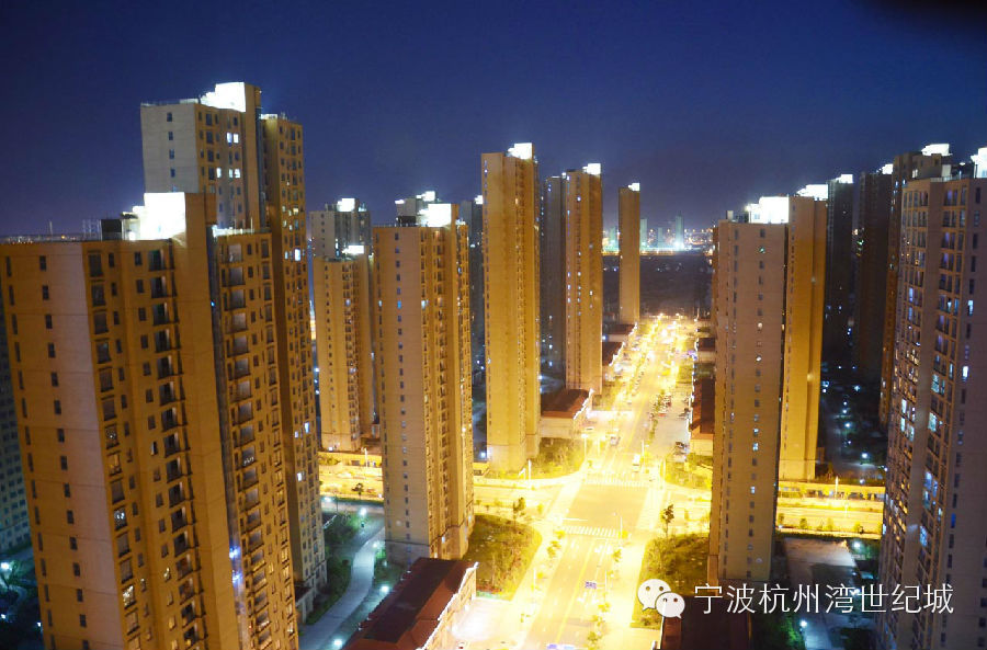 杭州湾世纪城的夜景实拍