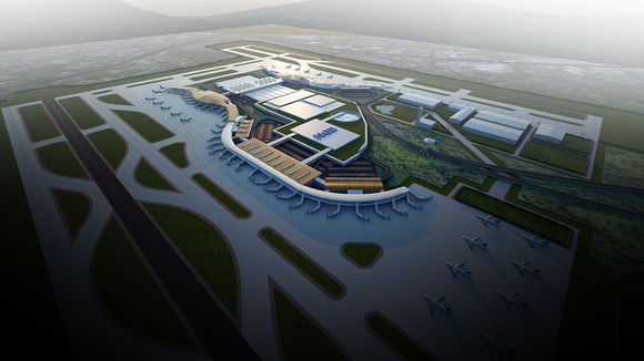 欣赏宁波栎社国际机场三期和宁波高铁西站总体规划
