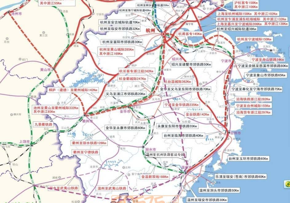 浙江省9月4日发布的《浙江省铁路网规划(2011—2030年)》中
