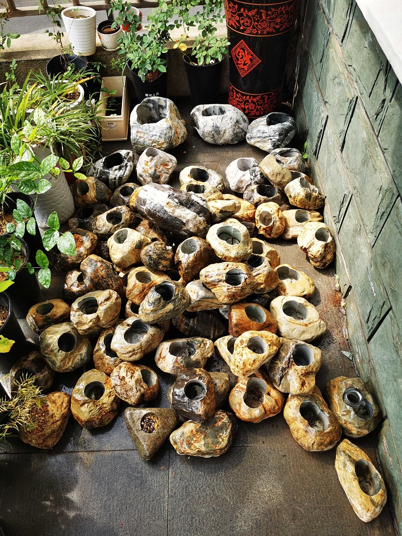 天然原石花盆,体现不一样的雅致