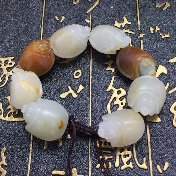 转让和玉籽料龙龟手串
